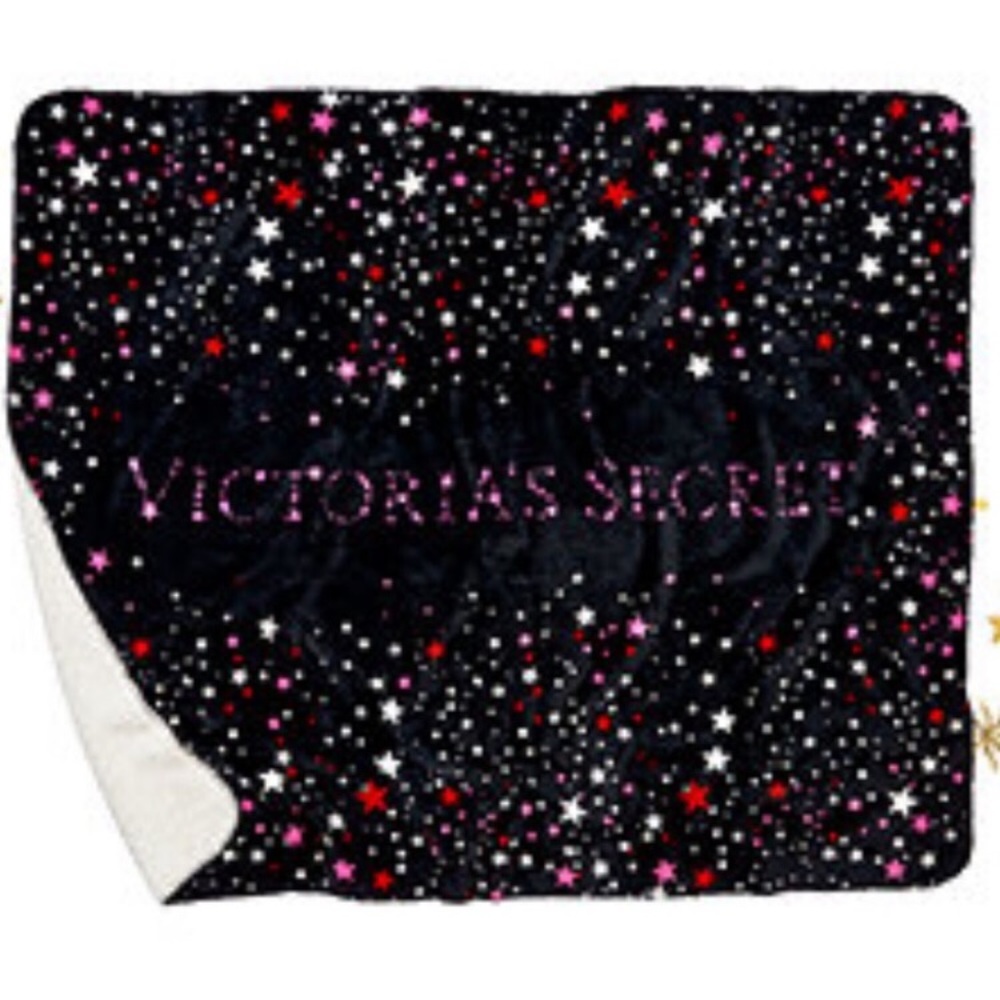 Victoria’s Secret Stars Sherpa Blanket NWT - Picture 3 of 8